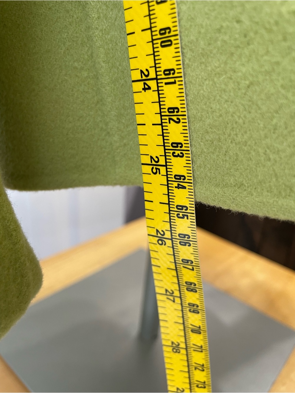 Talbots Vintage 100% Wool Chartreuse Green Open-Front Coat Jacket Size 16 - Picture 8 of 10